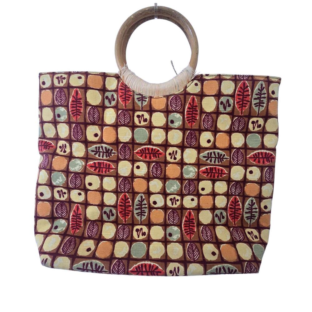 Fossil Women's Tote Bag with Wooden Handles
